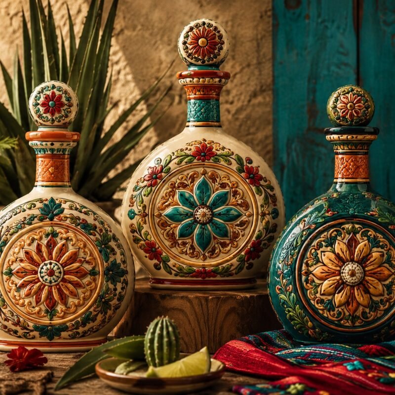 Botellón Decorativo Sol de Agave - artesanía mexicana TONALI